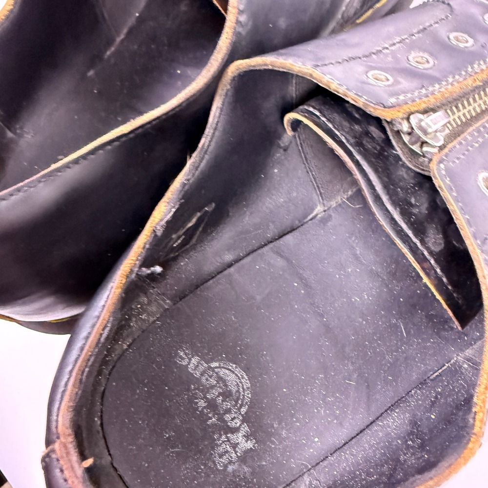 VTG Dr. Martens Front Zip Derby Shoes Mens 14 Leather Platform Lug Sole Grunge - Picture 13 of 14